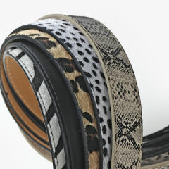 Animal pattern vintage buckle belts