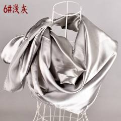 90cm plain color satin square scarf