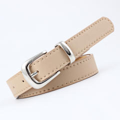Solid color horseshoe buckle belts