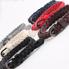 Vintage wax rope braided belt