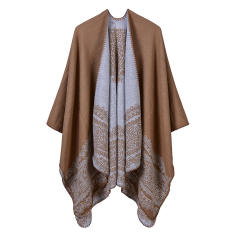 Lace pattern inside warm shawl