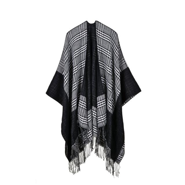 Autumn winter tassel shawl