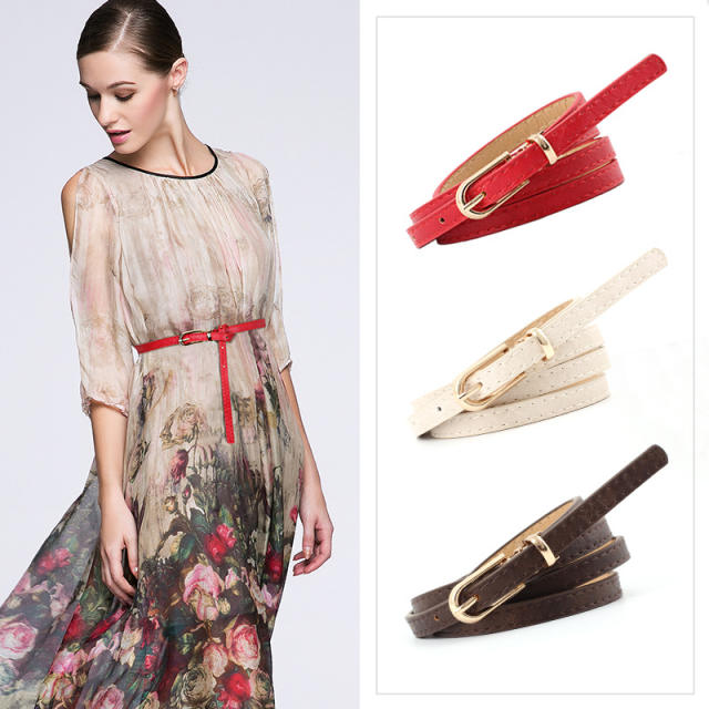 Elegant dress skinny knot belt