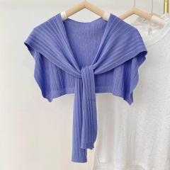 Summer knitted shawl scarf plain color