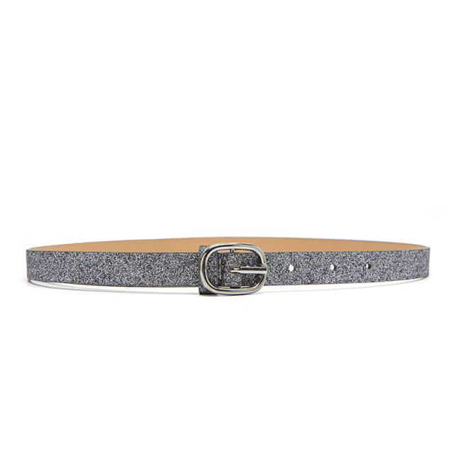 Personality bling women buckle belt