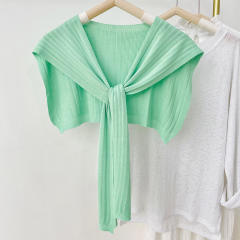 Summer knitted shawl scarf plain color