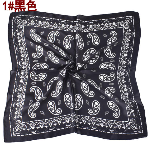 70cm paisley pattern satin square scarf