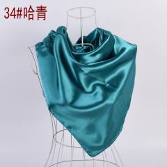 90cm plain color satin square scarf