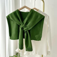 Korean fashion plain color kniited shawl scarf