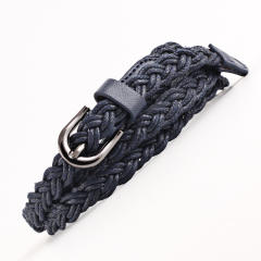 Vintage wax rope braided belt