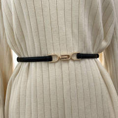 Elegant PU leather cinch belt