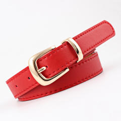 Solid color horseshoe buckle belts