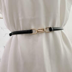 Elegant PU leather cinch belt