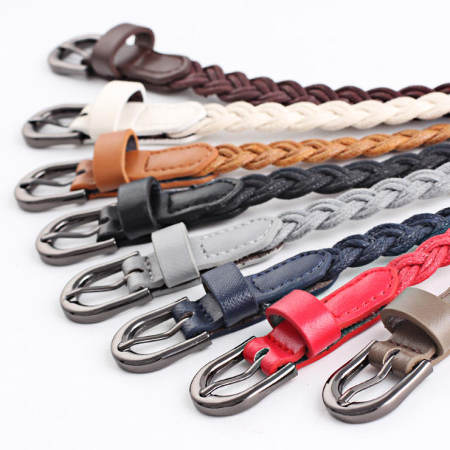 Vintage wax rope braided belt