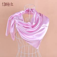 90cm plain color satin square scarf