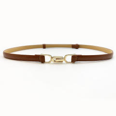 Elegant PU leather cinch belt