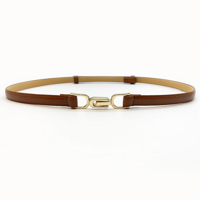 Elegant PU leather cinch belt