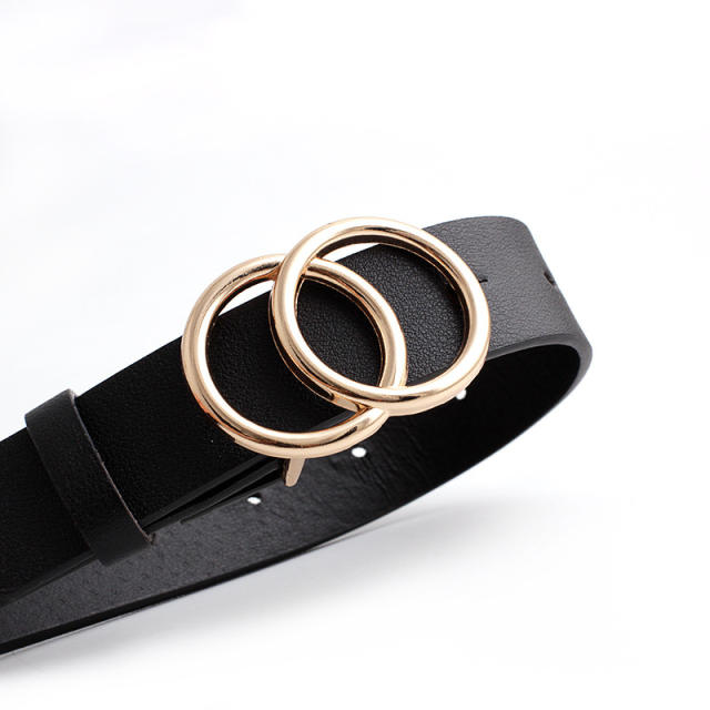 Creative double ring buckle belts