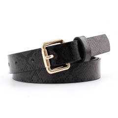 Snake pattern vintage thin buckle belts