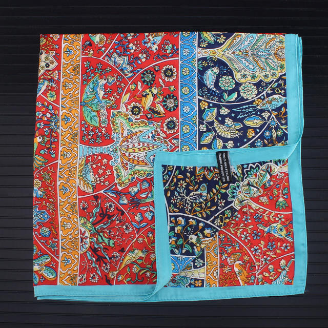 55cm stain floral square scarves