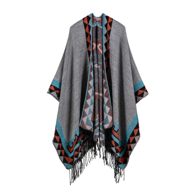 Autumn winter tassel shawl