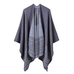 Lace pattern inside warm shawl