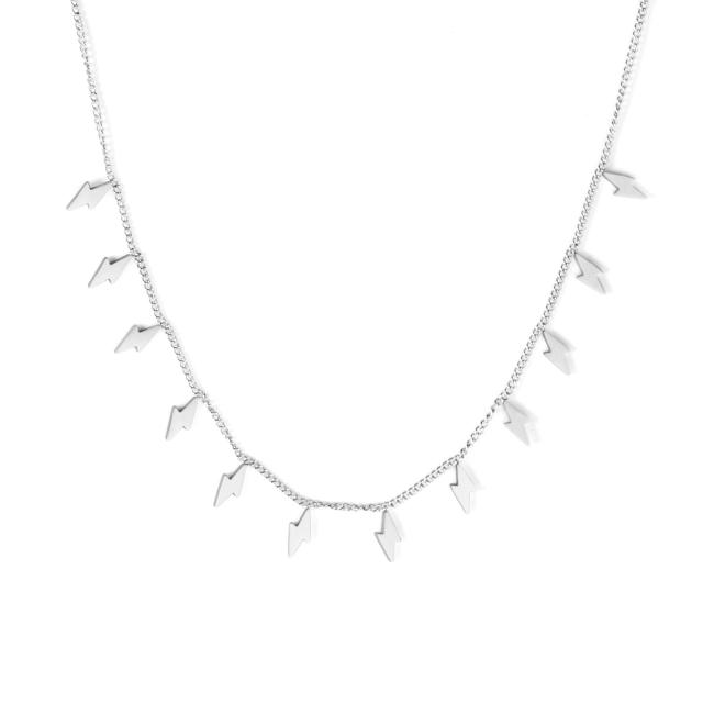 Flash stainless steel dainty choker necklace