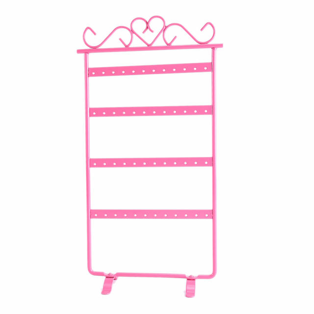 Metal feeling 4 color 48 hole earring display stand