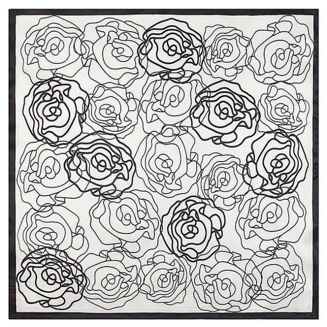 60cm painted rose Lady square scarves