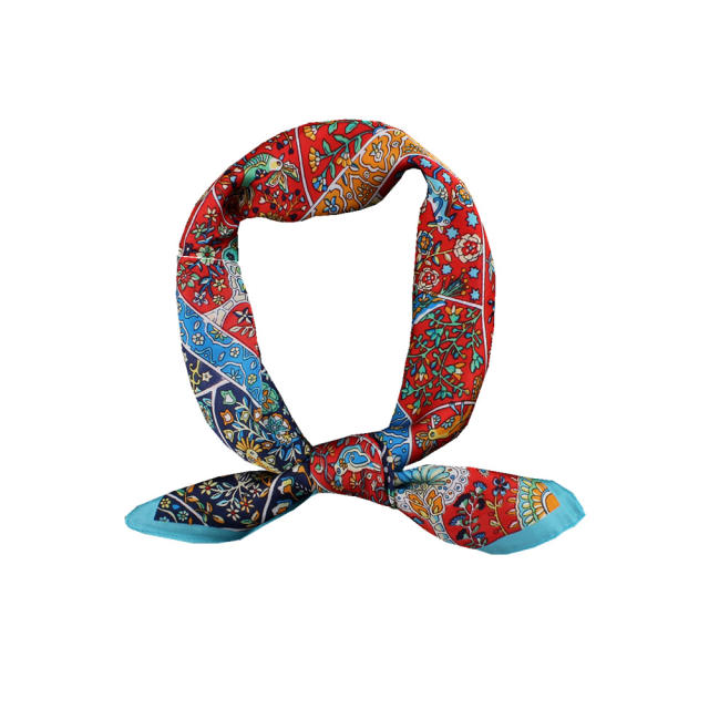 55cm stain floral square scarves