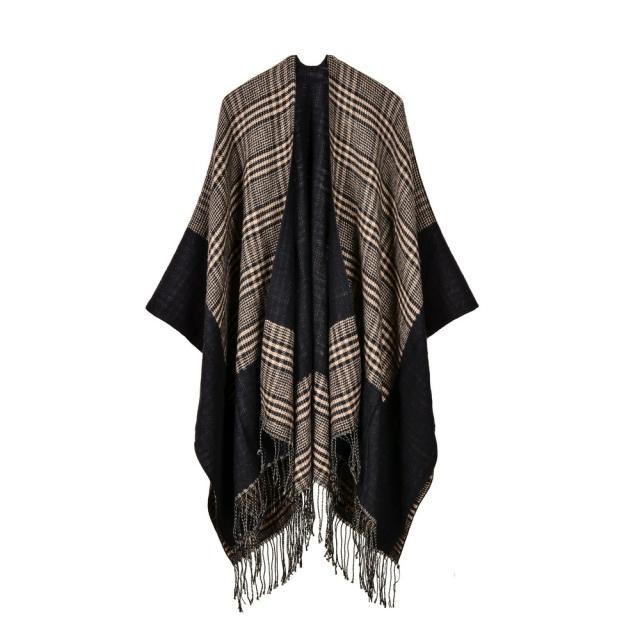 Autumn winter tassel shawl