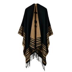 Autumn winter patterned shawl