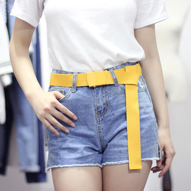 Colored canvas belts