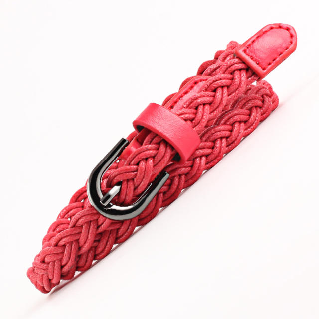 Vintage wax rope braided belt