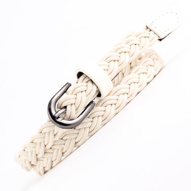 Vintage wax rope braided belt