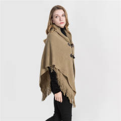 Autumn winter new design plain color tassel shawl