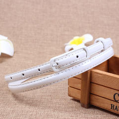 Candy color thin buckle belts
