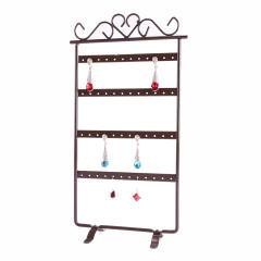 Metal feeling 4 color 48 hole earring display stand