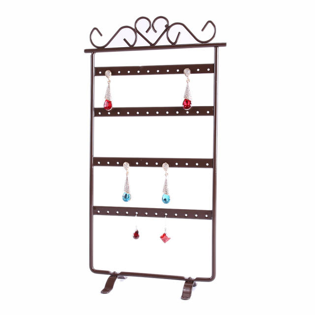 Metal feeling 4 color 48 hole earring display stand