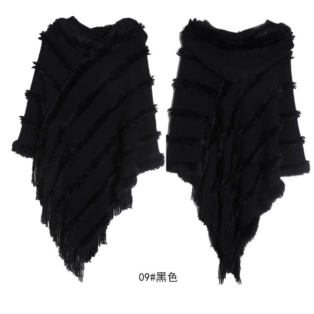 Autumn winter knitted warm shawl scarf for women