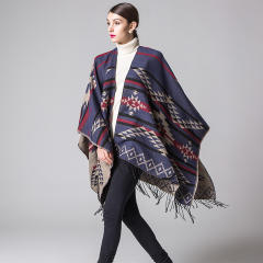 Geometric pattern warm shawl