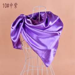 90cm plain color satin square scarf
