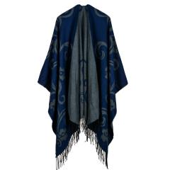 Autumn winter patterned shawl