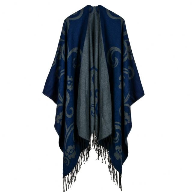 Autumn winter patterned shawl