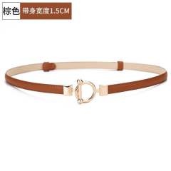 Adjustable thin cinch belt for women