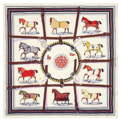 53cm satin patterned square scarves