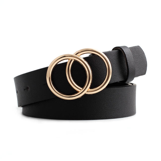 Creative double ring buckle belts