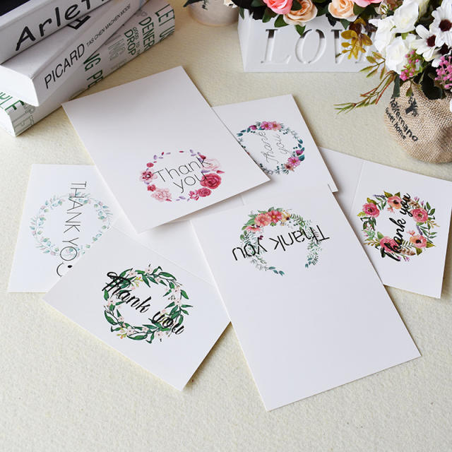 6pcs set thank you card