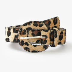 Animal pattern vintage buckle belts