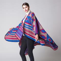 Geometric pattern warm shawl